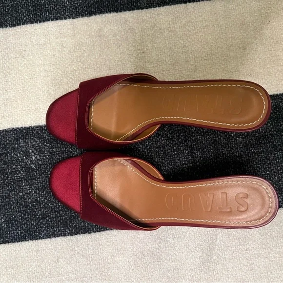 NWT STAUD Brigitte Satin Mules - Picture 7 of 7